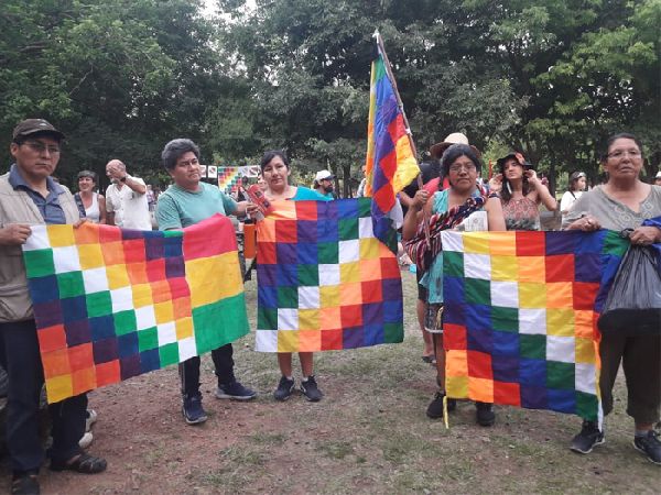 Solidaridad con el pueblo boliviano en el Parque Avellaneda